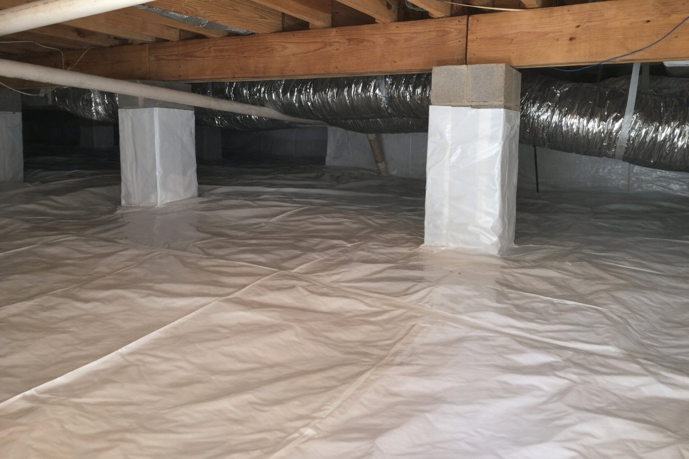 Crawl space vapor barrier